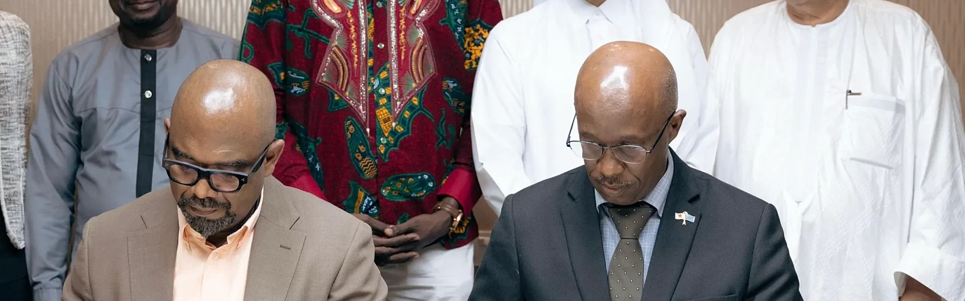 DR Congo and M23 signing a ceasefire monitoring agreement in Doha on 14 October. Qatar's Ministry of Foreign Affairs