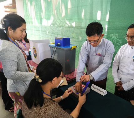 Myanmar stages first phase of polling with thin turnout