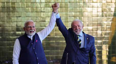 arrival of Brazilian President Luiz Inácio Lula da Silva to India